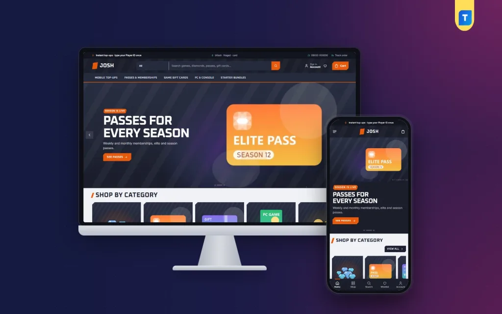 Josh – Gaming Store WordPress Theme