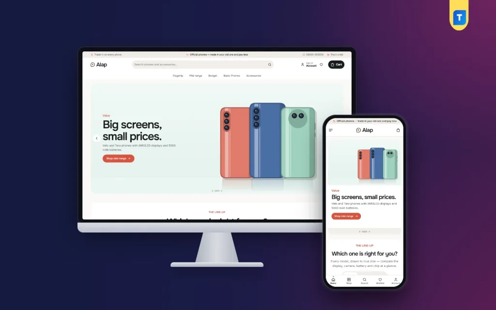 Mobile Shop Website Template for Official and Unofficial Phones