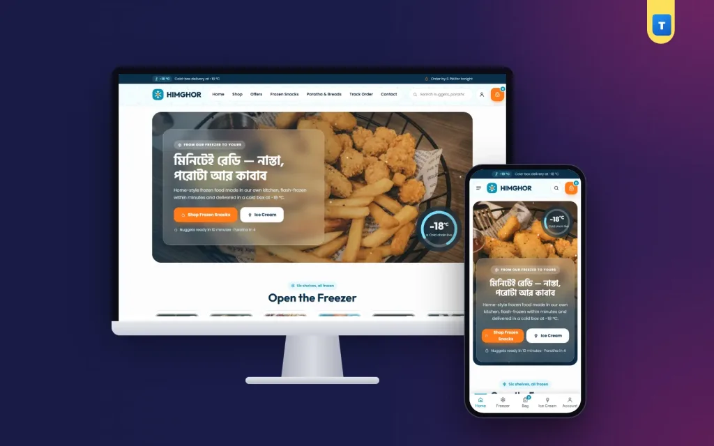 Himghor – Frozen Food Website Template for WooCommerce