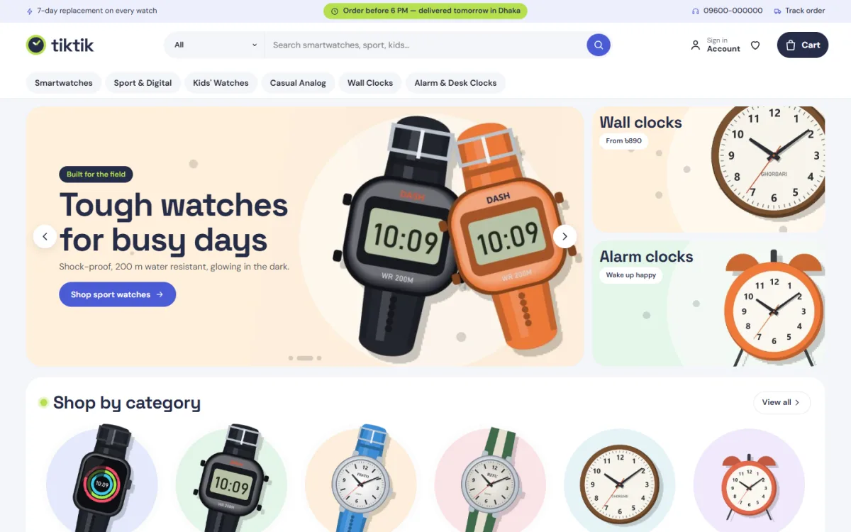 How to start a watch business with the Tiktik watch shop theme