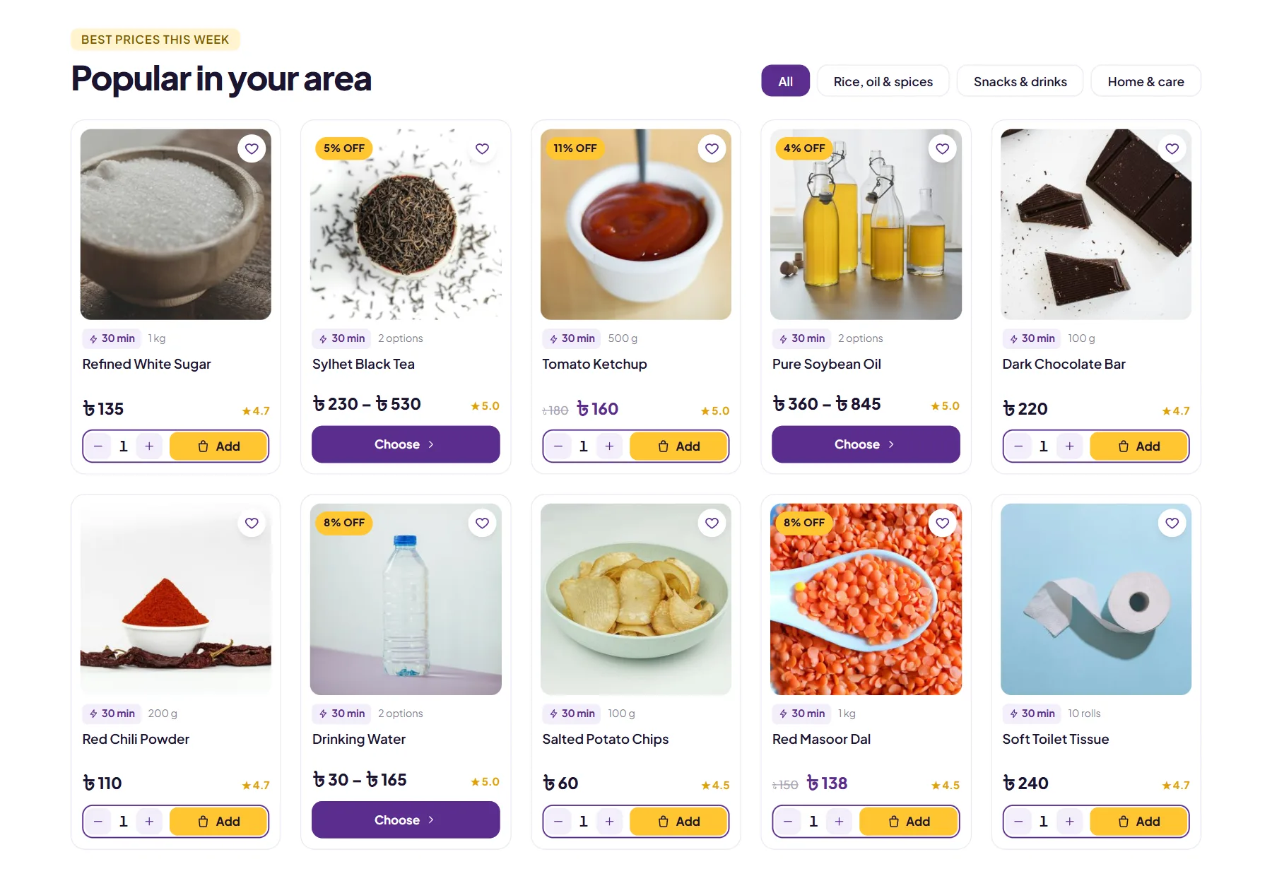 How to start super shop business in bangladesh: product section of the Annapurna theme homepage