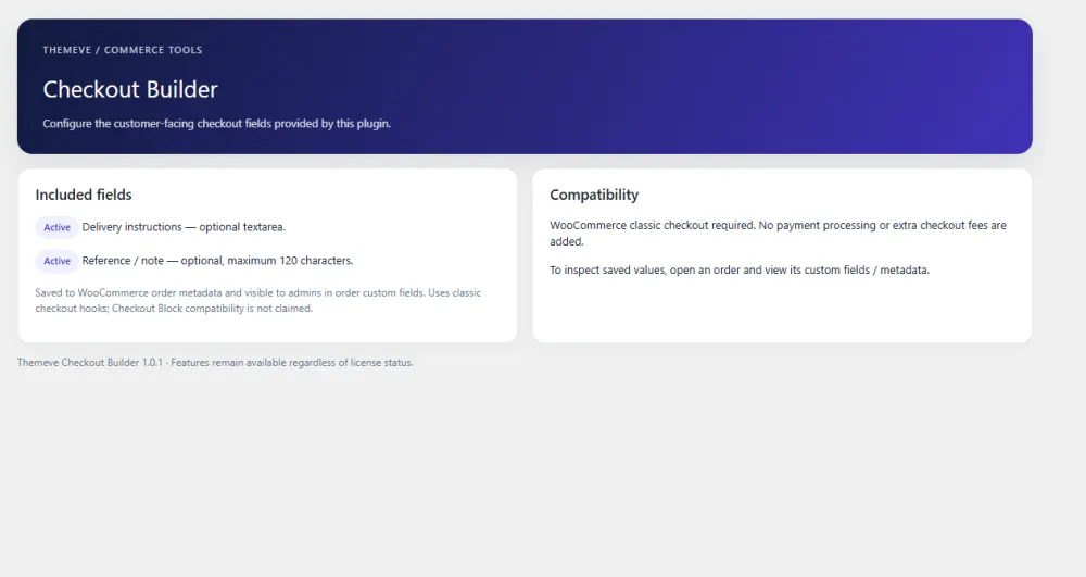 How to use checkout field editor for woocommerce β Checkout Builder settings screen