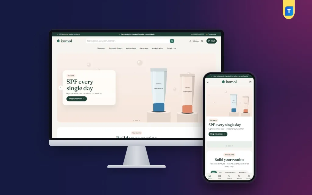 Skincare Website Template for a Korean and Local Skincare Shop