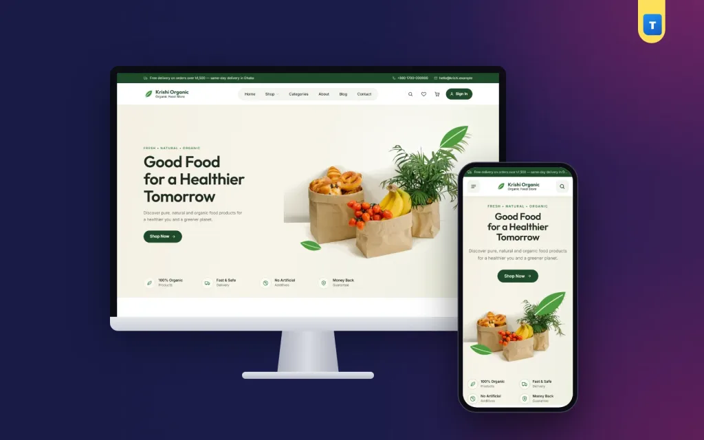 Krishi – Organic Food WordPress Theme for Farm and Grocery Shops