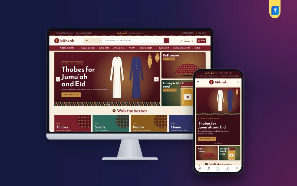 Islamic Website Template for a Modest Marketplace in Bangladesh