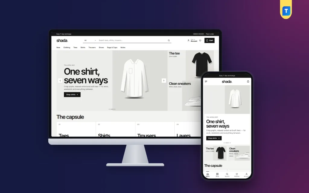 A Clean Apparel Website Template for a Minimal Clothing Label