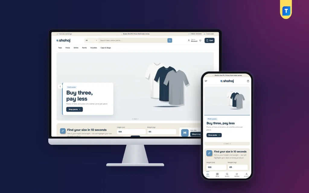 Clothing Store Website Template for a Basics Brand: Start to Launch