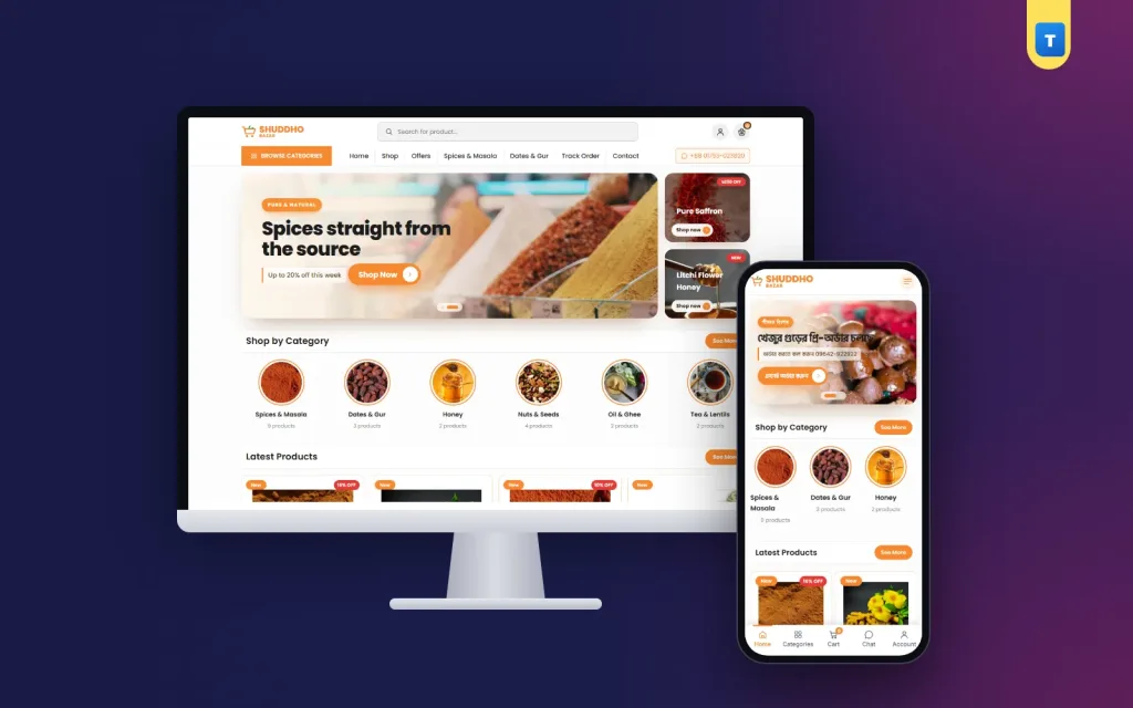 Shuddho – Spices WordPress Theme for Masala, Honey and Ghee Shops