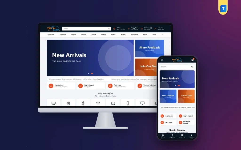 What an Electronics Website Template Needs for a Gadget Shop