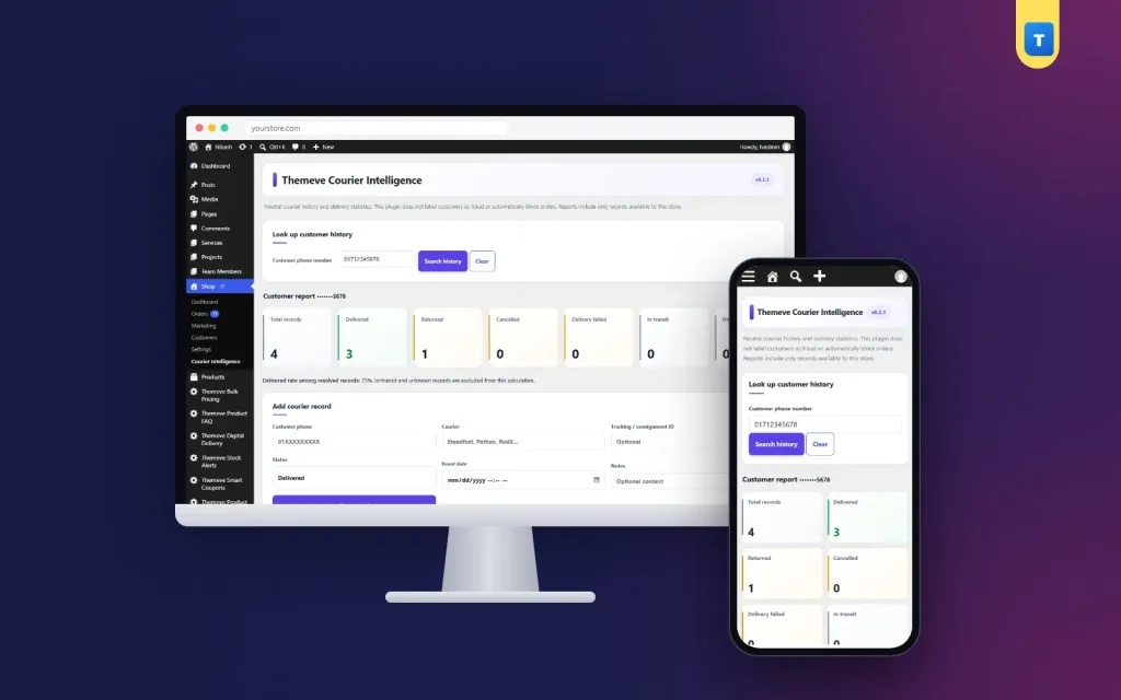 Courier Intelligence – Courier Delivery History Plugin