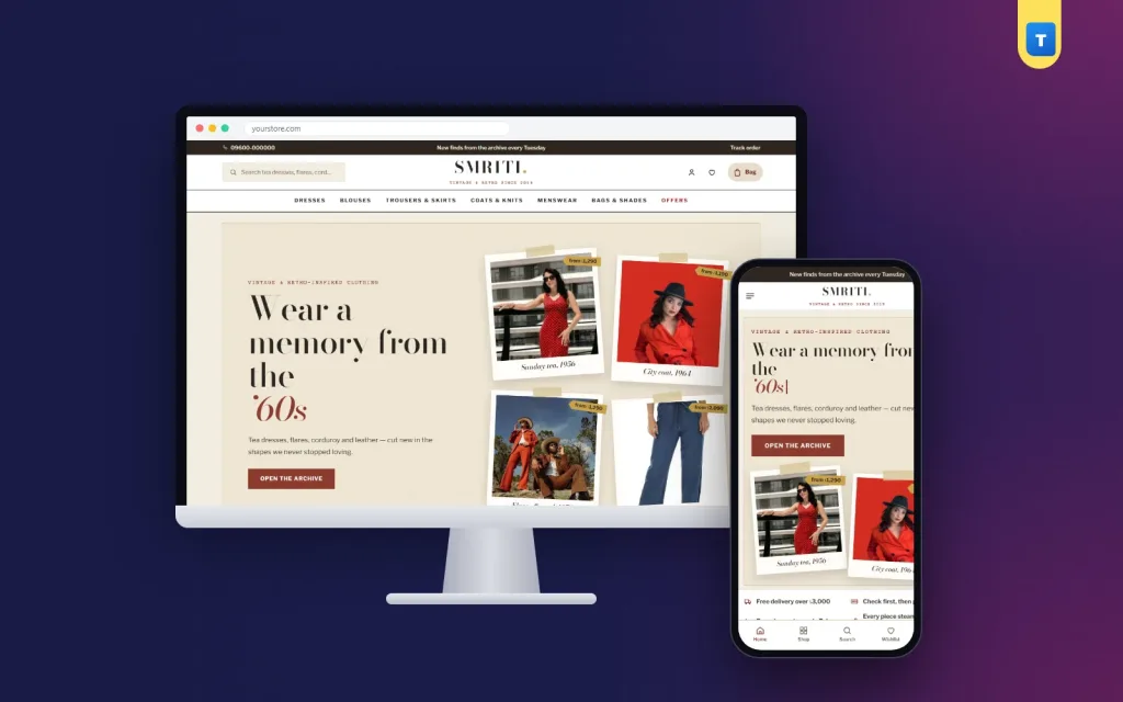 Vintage Clothing Website Design: Build a Shop With Character