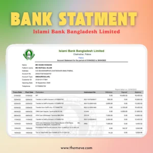 Bank Statement Islami Bank