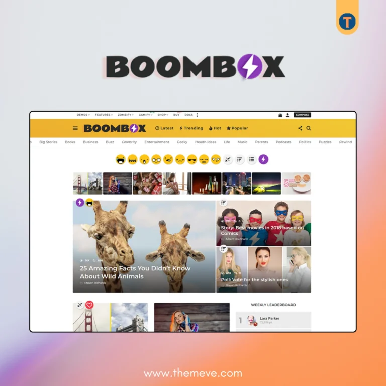 Boombox WordPress Theme for Websites