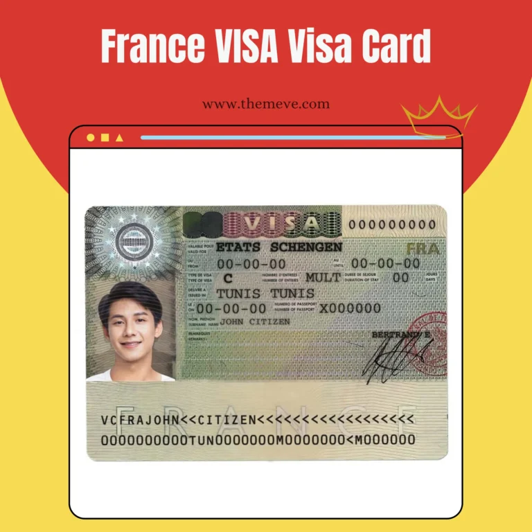 France VISA Card PDF Template