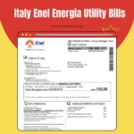 Italian Utility Bill PSD