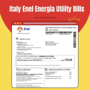 Italian Utility Bill PSD