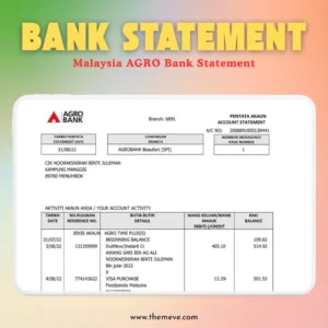 AGRO Bank Statement