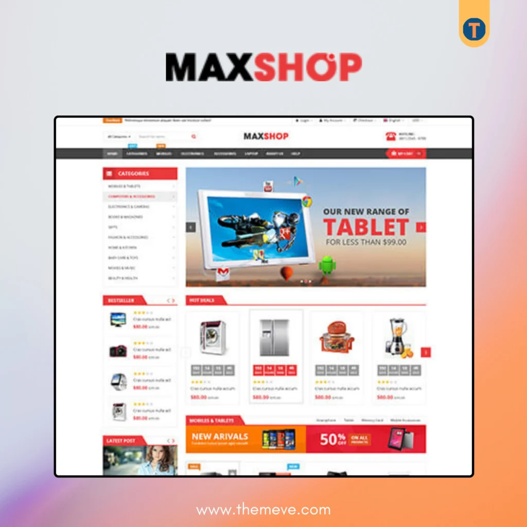 MaxShop WordPress Theme for Online Stores