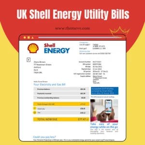 UK Shell Energy Utility Bills PDF