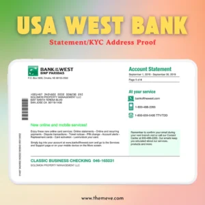 Bank of the West Statement PDF