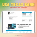 USA Texas Bank Statement PDF