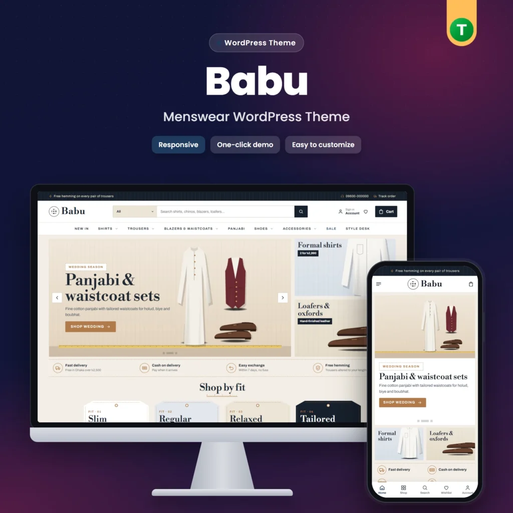 Babu – Menswear WordPress Theme