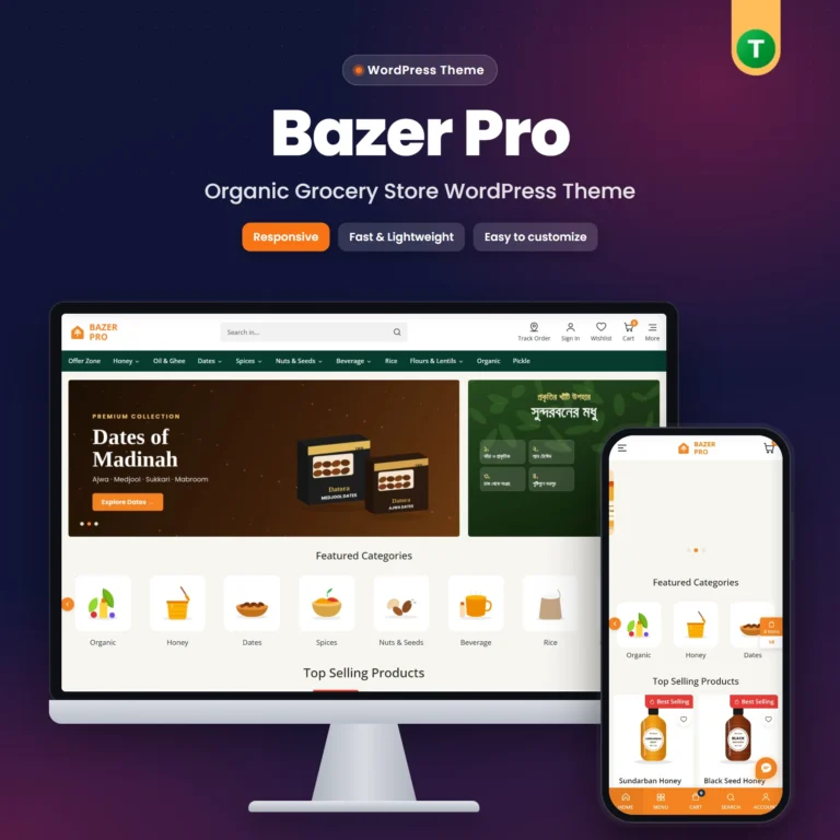 Bazer Pro – Organic Grocery Store WordPress Theme