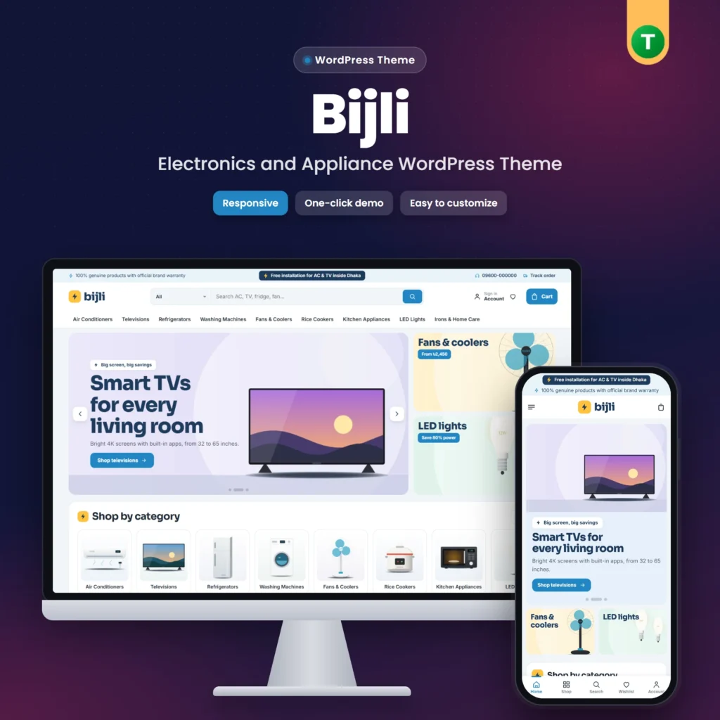 Bijli – Electronics and Appliance WordPress Theme