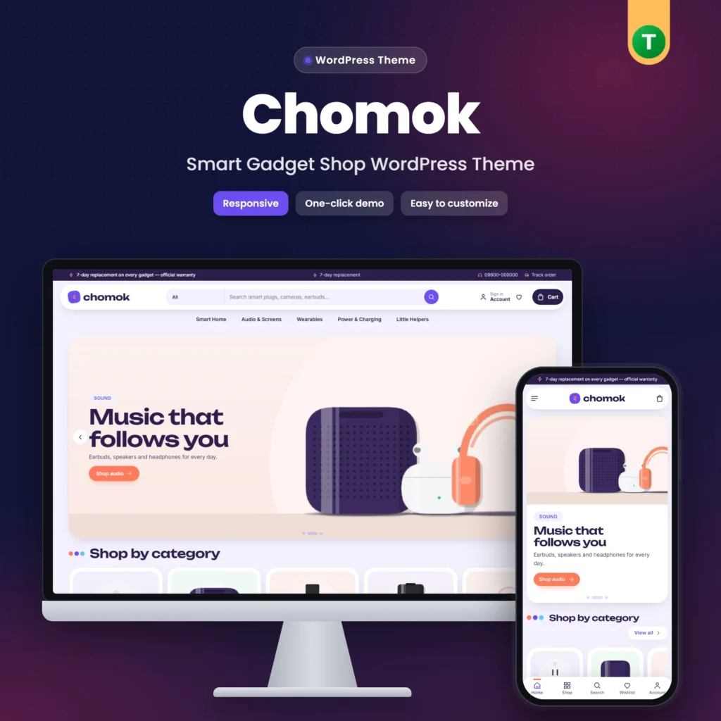 Chomok – Smart Gadget Shop WordPress Theme
