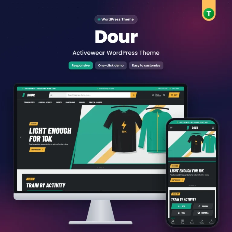 Dour – Activewear WordPress Theme