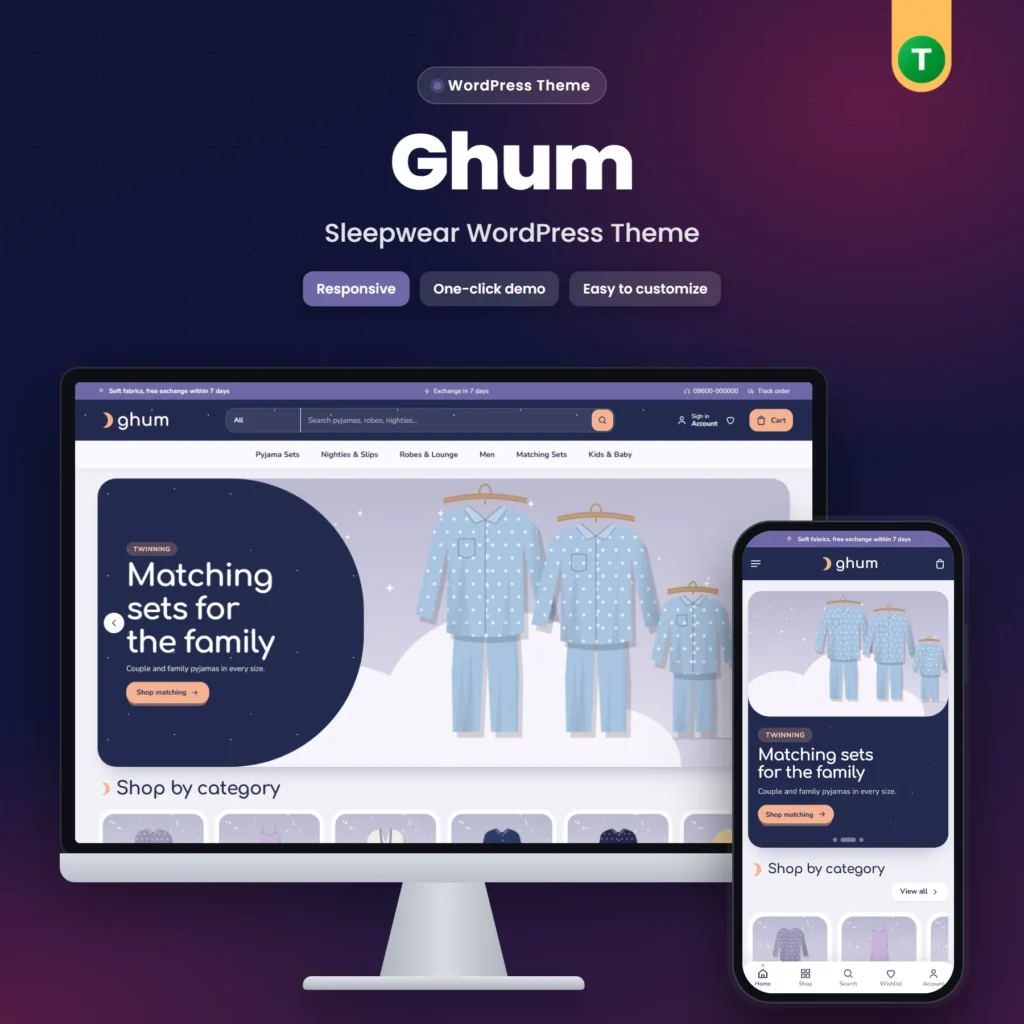 Ghum – Sleepwear WordPress Theme
