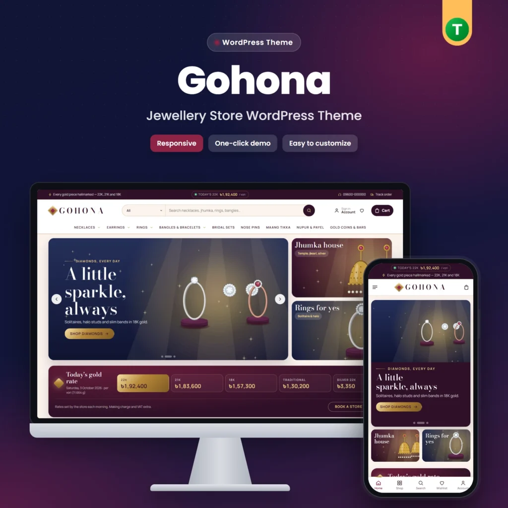 Gohona – Jewellery Store WordPress Theme