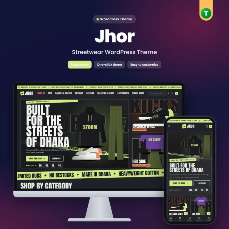 Jhor – Streetwear WordPress Theme
