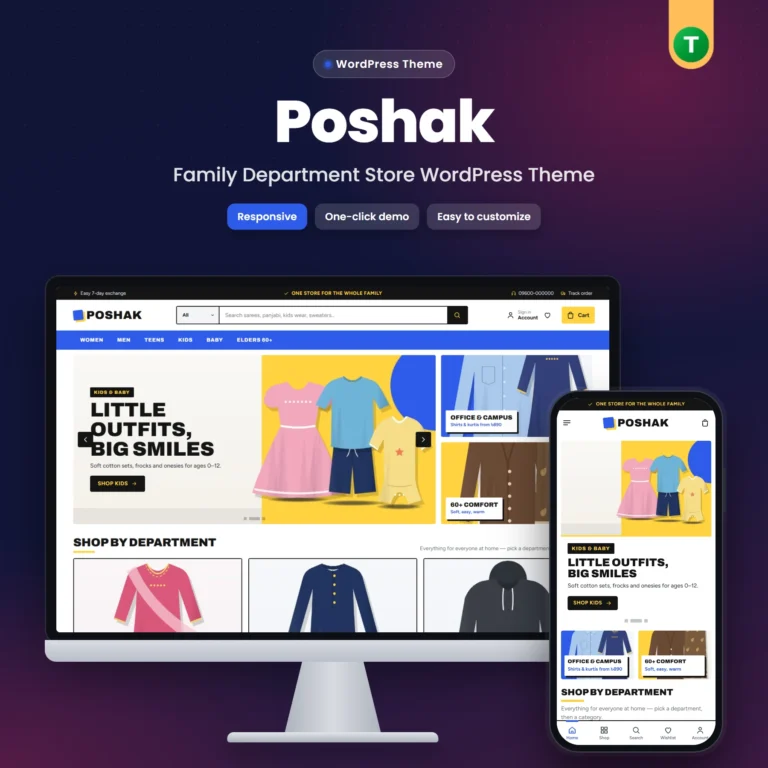 Poshak – Family Department Store WordPress Theme