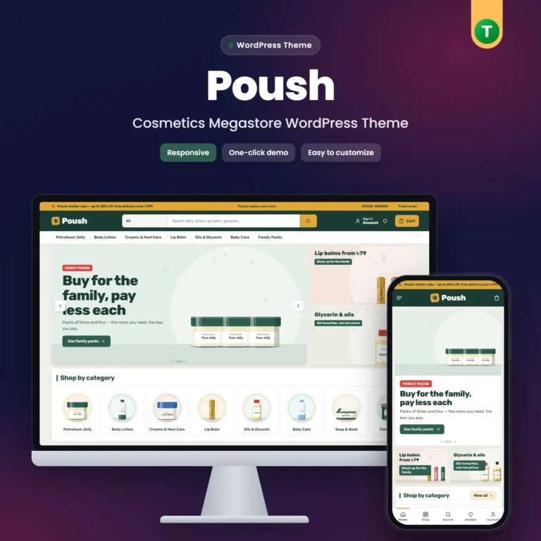 Poush – Cosmetics Megastore WordPress Theme