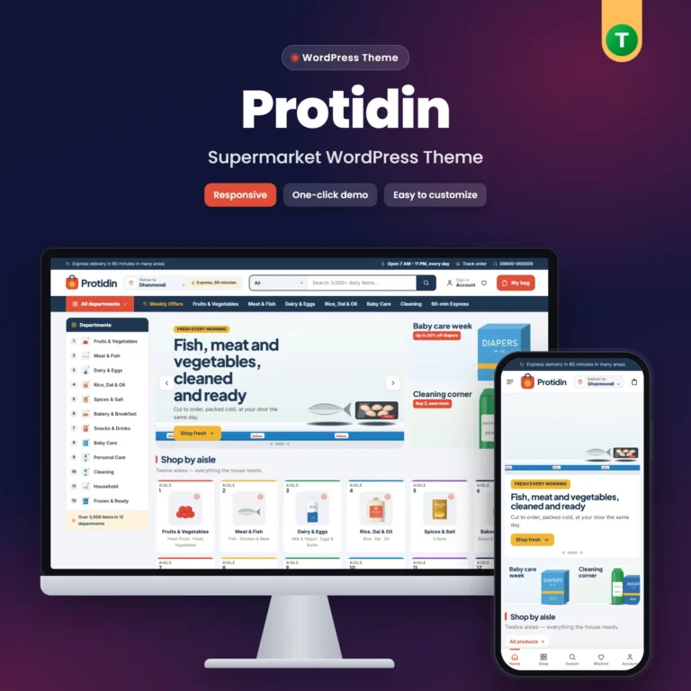 Protidin – Supermarket WordPress Theme
