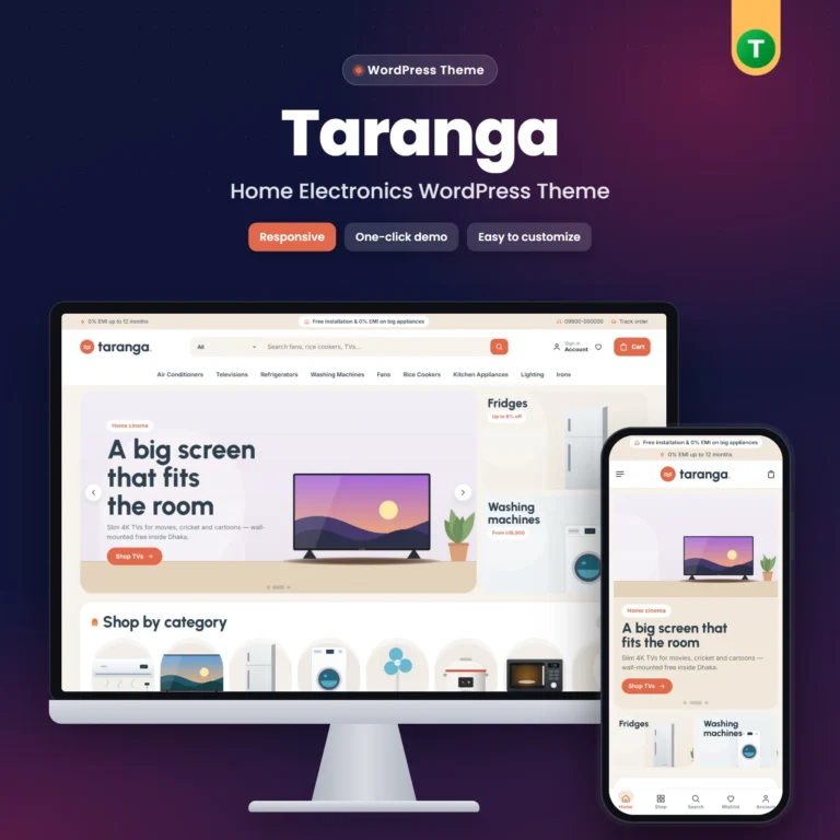 Taranga – Home Electronics WordPress Theme